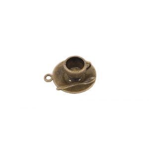 Zawieszka metalowa Charms ScrapBerry's Tea Time, 27mm